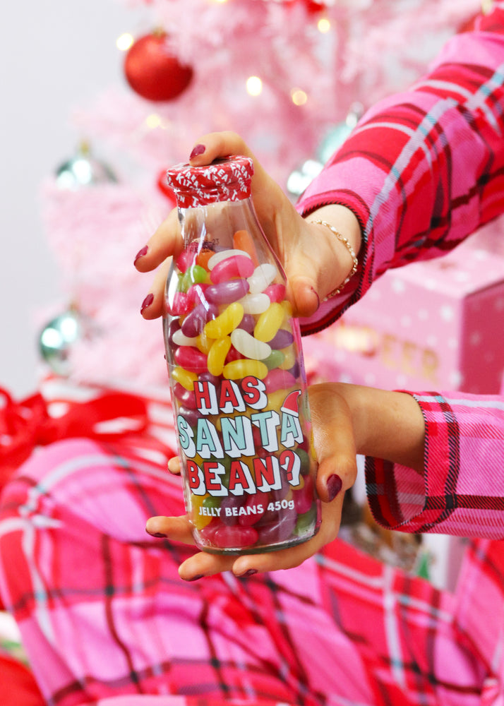 
                
                    Load image into Gallery viewer, Has Santa Bean? Vegan Message Sweet Bottle
                
            