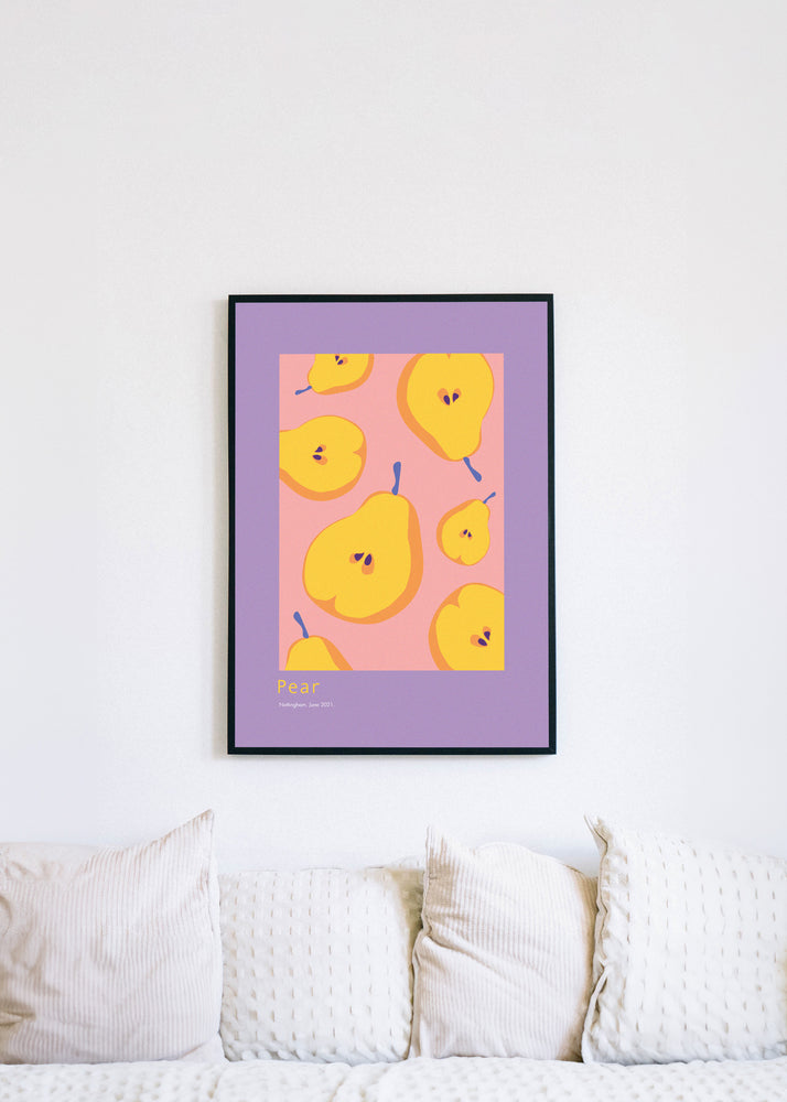 Pears Design Art Print A3 | Pear Fruit Wall Decor